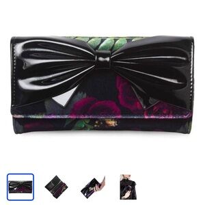 Killstar Black and Purple Floral Clutch